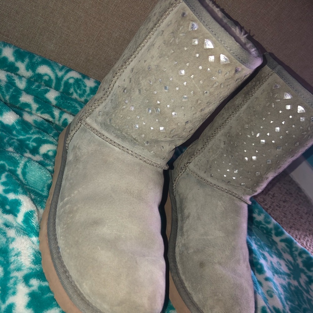 UGG Australia women’s metallic and gray UGG boots